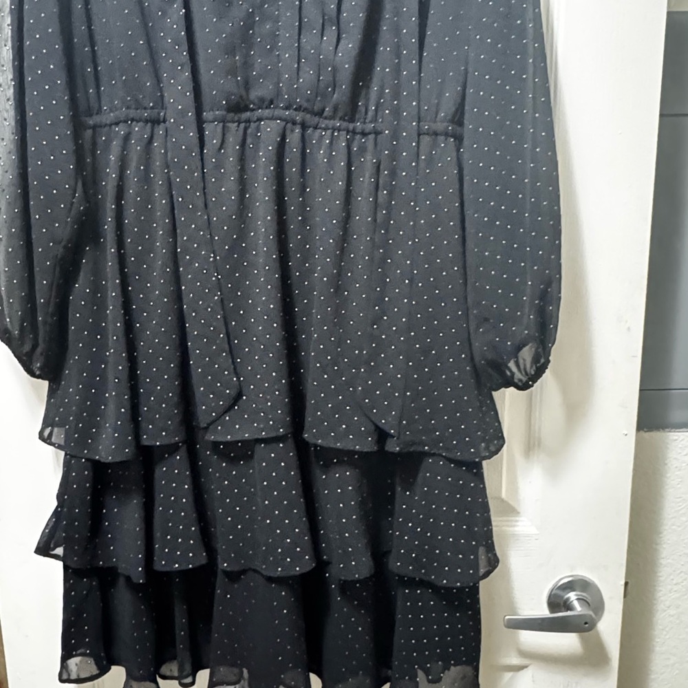 Lane Bryant Black Polka Dot Dress - Picture 4 of 9